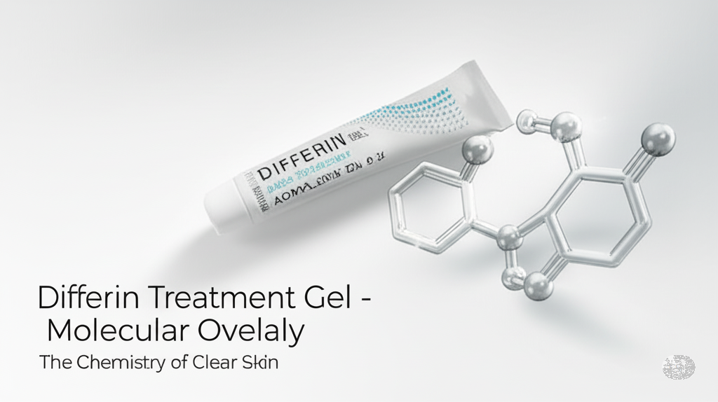 Differin acne treatment gel alongside the structure of the key ingredient